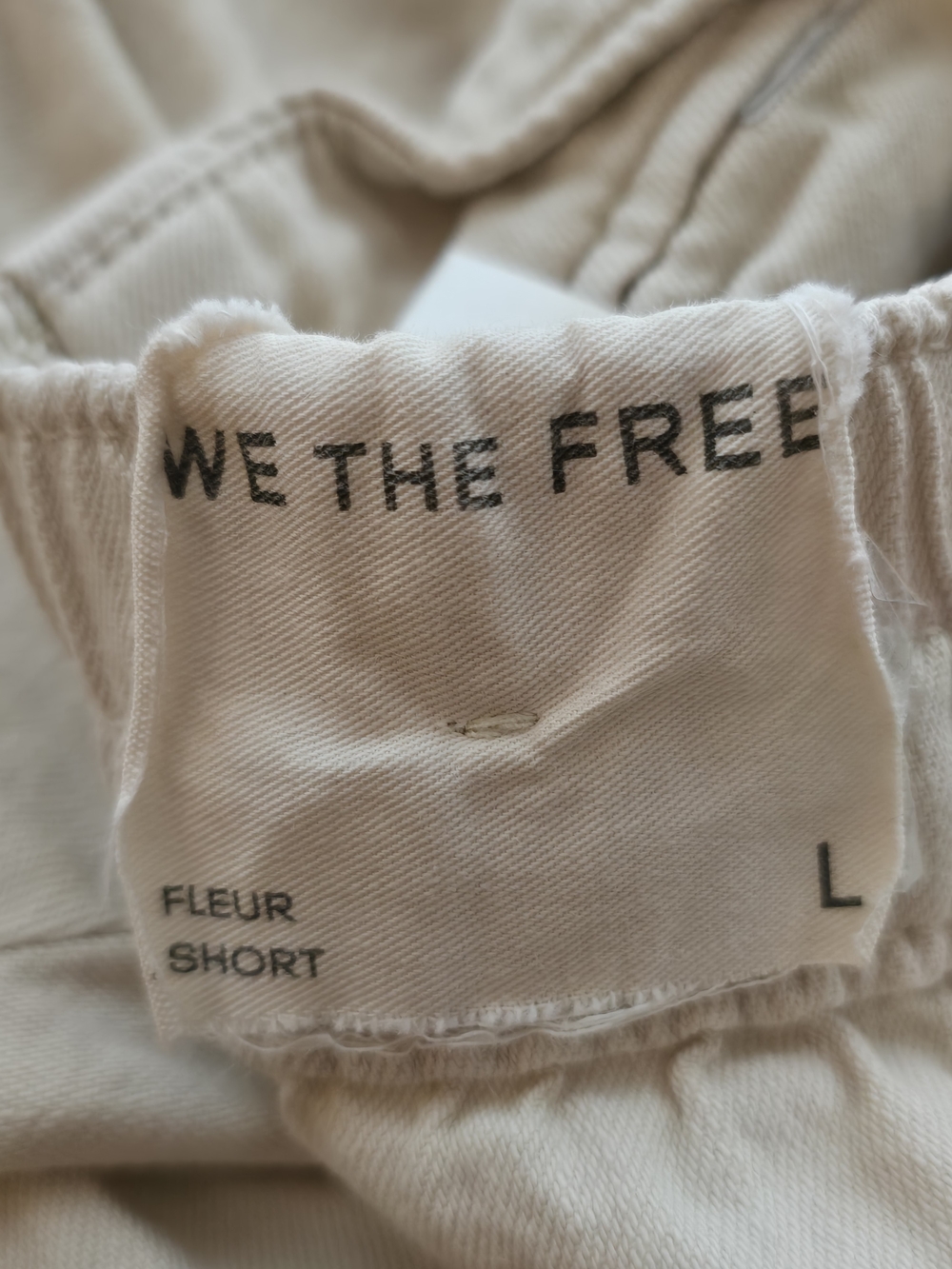 We The Free High Waist Cream Elastic Waistband Shorts - Picture 6 of 6